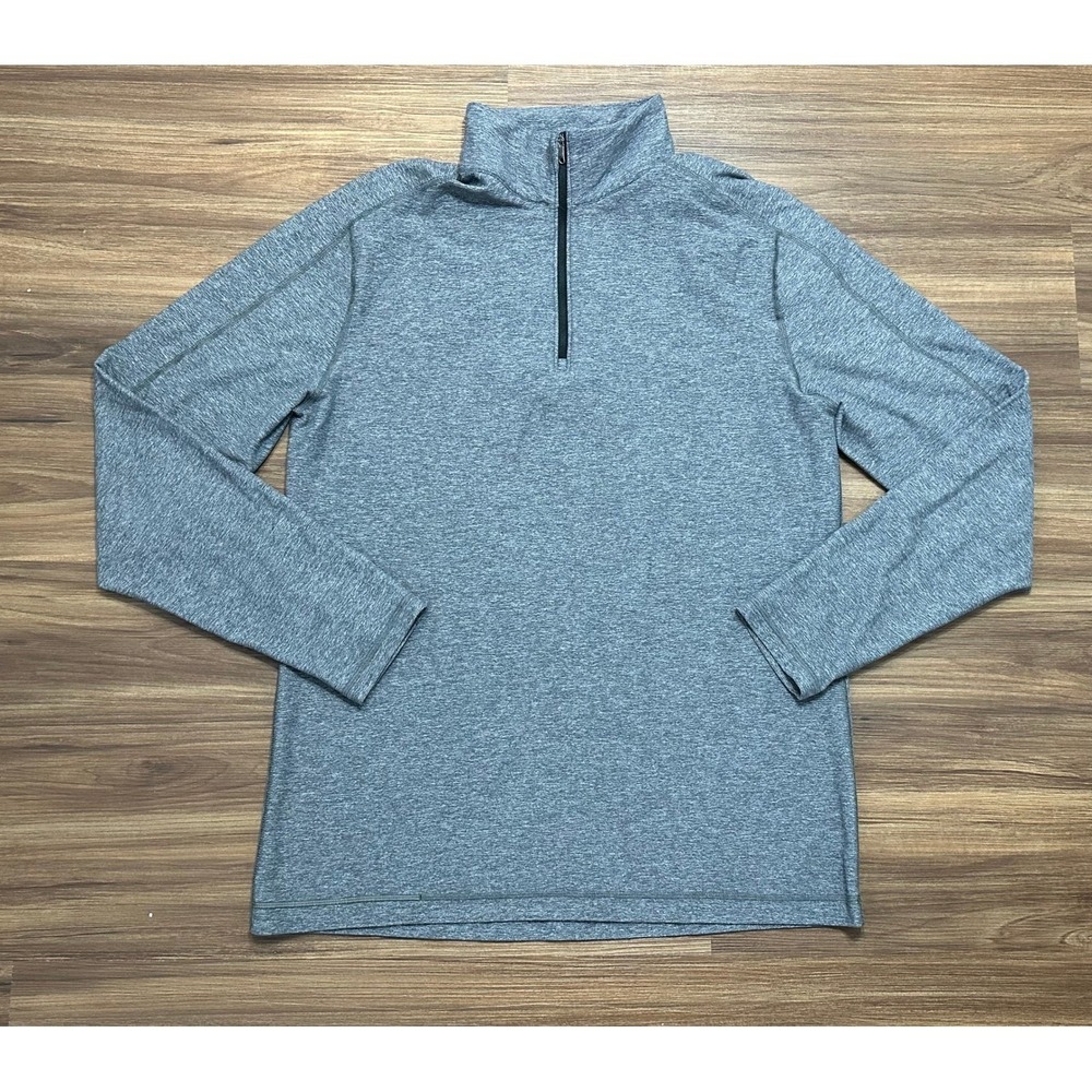 Lululemon Surge Warm 1/2 Zip Performance Pullover Grey Heather Mens Sz L